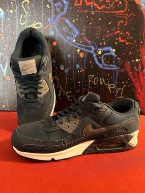 Nike Air Max 90 Obsidian Blue Brown Grey HM0625-400 Men's Size 9.5